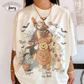 Vintage Winnie The Pooh Halloween Signature Shirt Pooh Bear Pumpkin Spooky Season Tee Tigger Piglet Eeyore Disney Family Vacation Gift