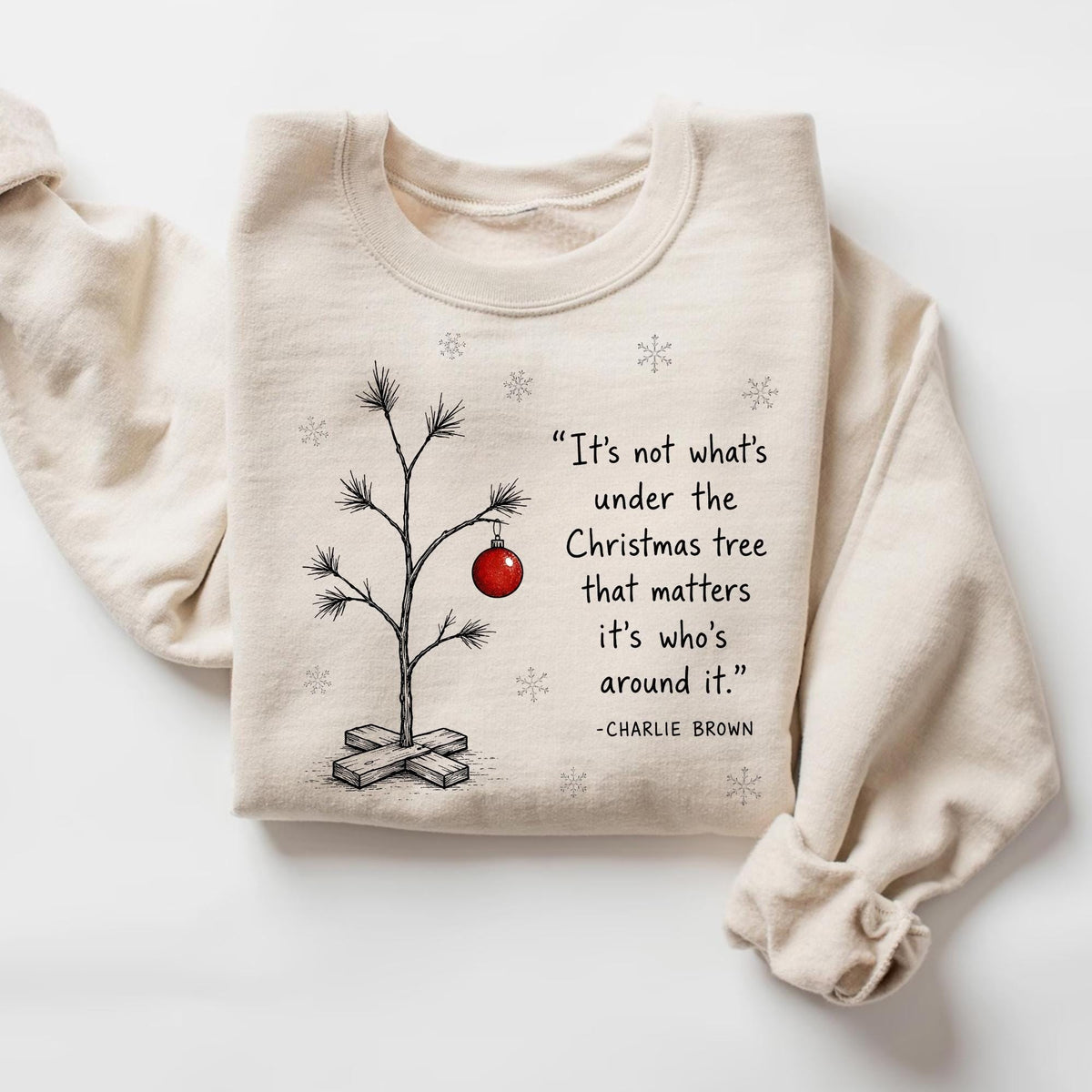 Comfort Colors Charlie Brown Christmas Shirt Women, Christmas Tree Quote Cozy Holiday Vintage Cartoon Graphic Tee, Christmas Gift for Her Aesthetic