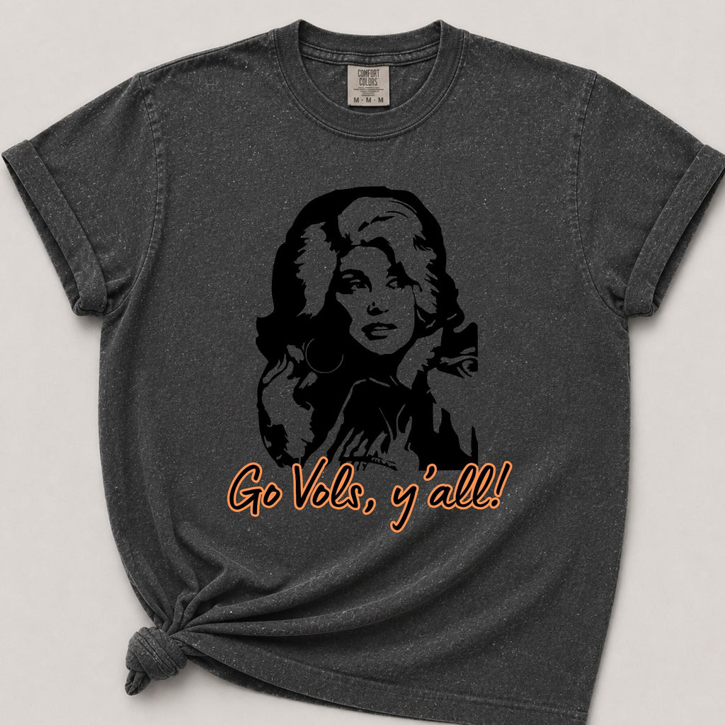 Comfort Colors Dolly Parton Go Vols Yall Portrait Shirt Women, Tennessee Football Country Music Graphic Tee, Fan Gift for Her Aesthetic