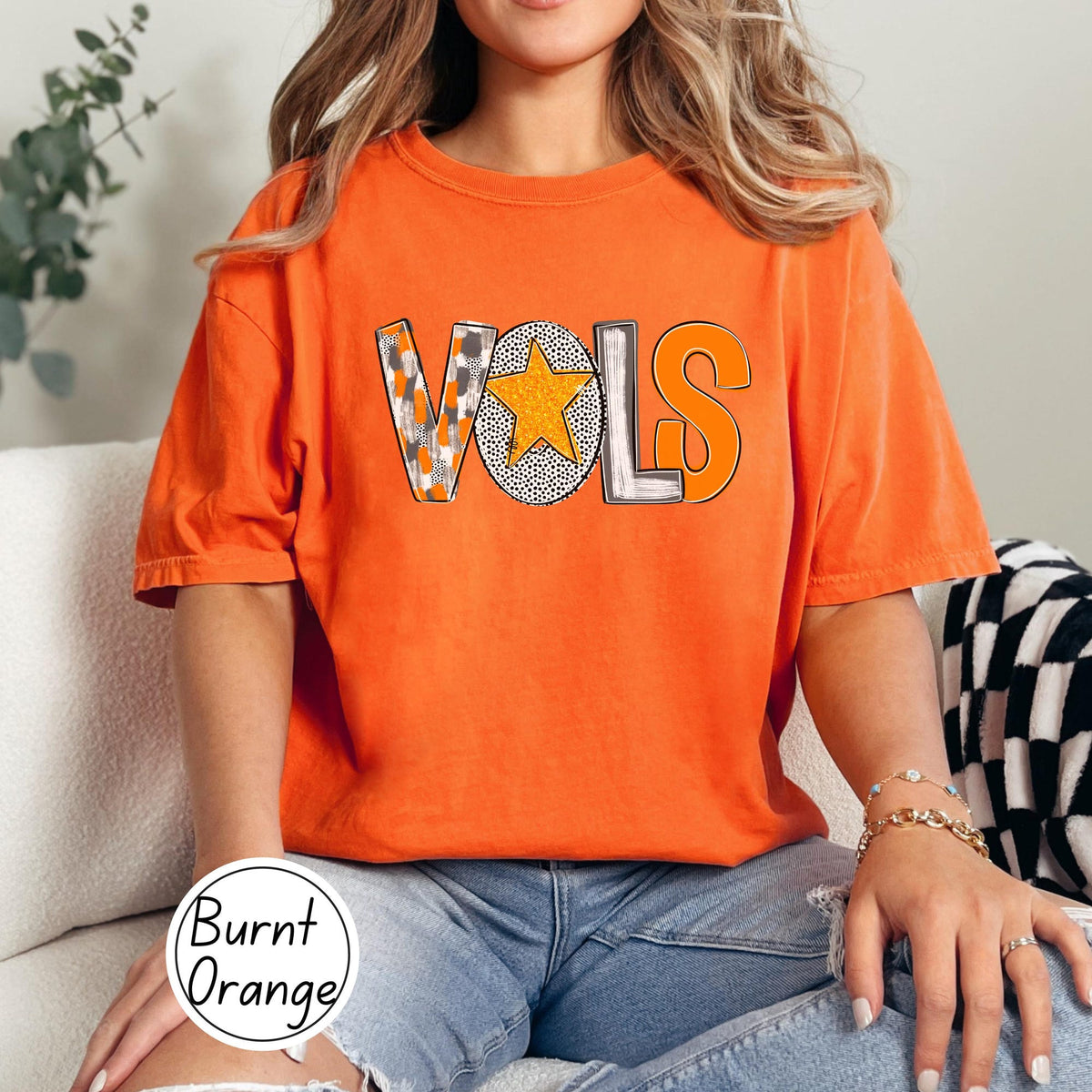 Comfort Colors Tennessee Vols Football Shirt Women, Game Day Tailgate Graphic Tee, Fan Gift for Her Aesthetic