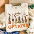 Comfort Colors A Girl Gotta Have Options Shirt Women, Witch Broom Retro Halloween Spooky Season Graphic Tee, Gift for Her Aesthetic