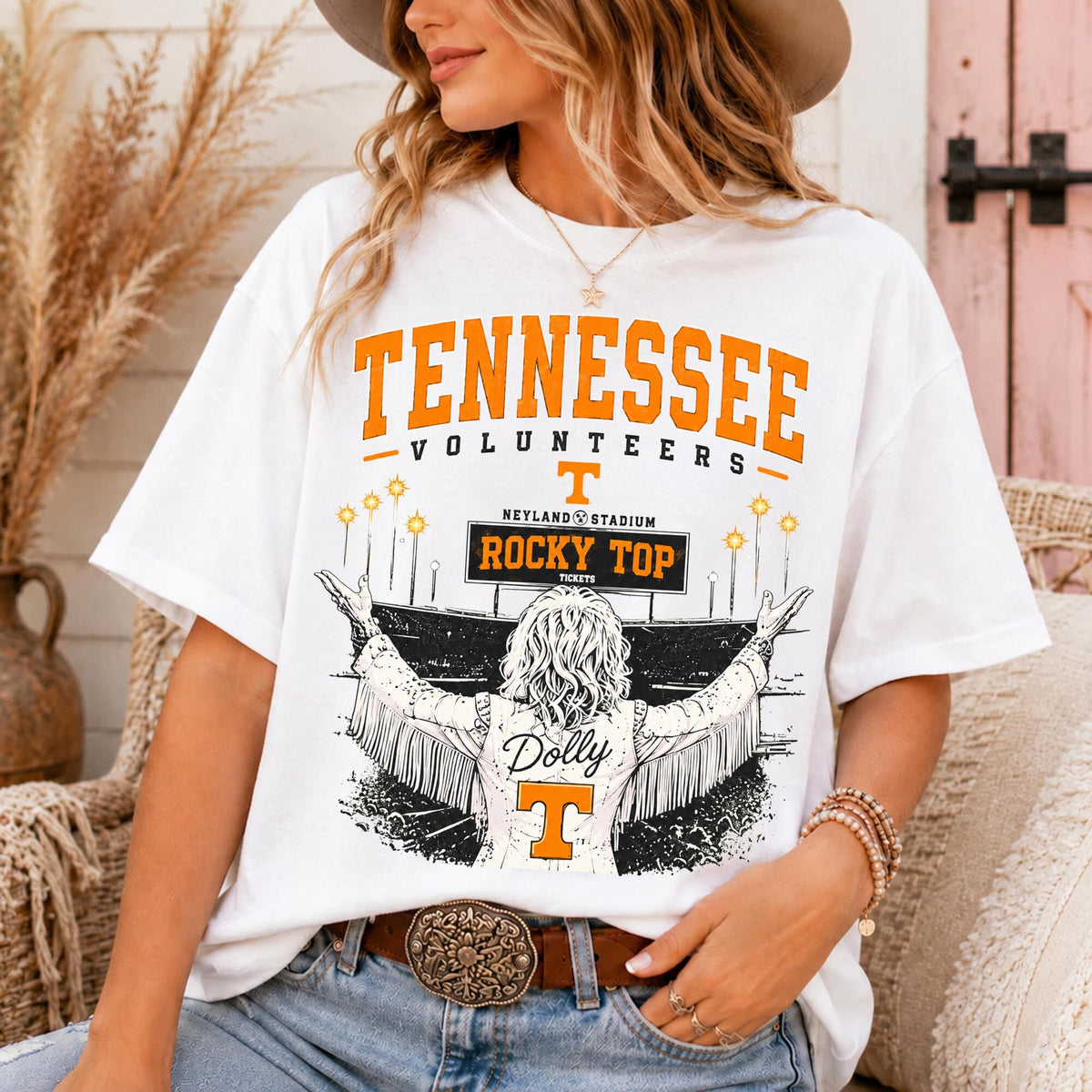 Comfort Colors Dolly Parton Tennessee It Takes a Little More Shirt Women, Orange White Vols Country Music Graphic Tee, Fan Gift for Her Aesthetic