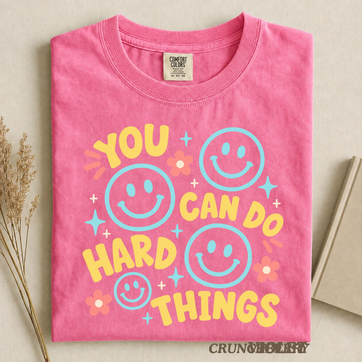 You Can Do Hard Things Shirt Colorful Motivational Teacher Shirt Mental Health Tee School Counselor Gift Test Day TShirt Positive Mindset