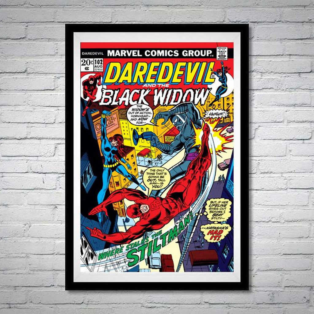 Daredevil and Black Widow Issue 102 Stiltman Comic Book - Poster | Canvas Wall Art Print