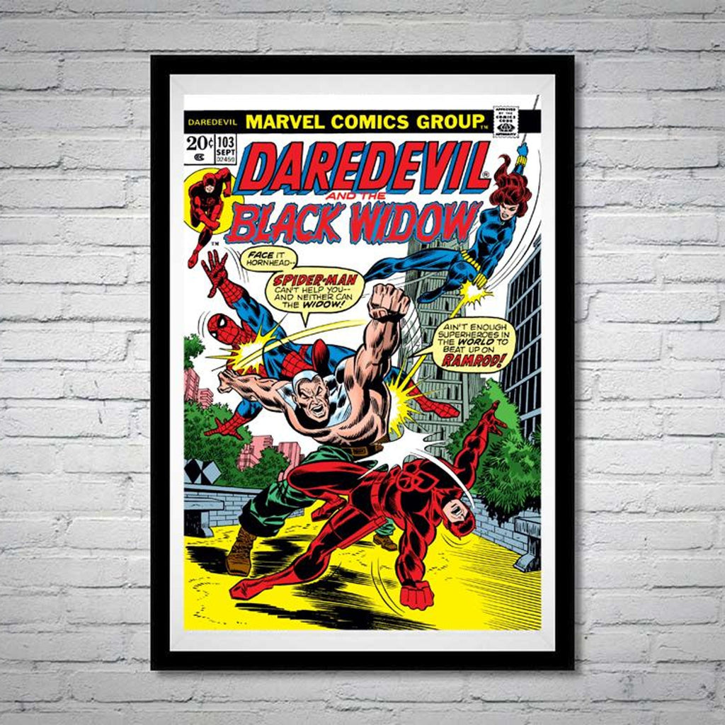 Daredevil and Black Widow Issue 103 Ramrod Spider-Man Comic Book - Poster | Canvas Wall Art Print
