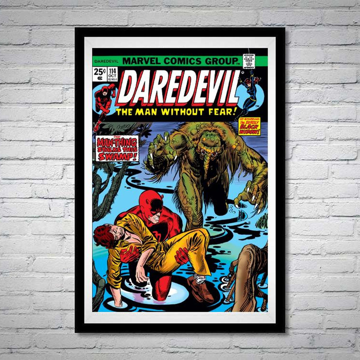 Daredevil Man Without Fear Issue 114 Man Thing Comic Book - Poster | Canvas Wall Art Print