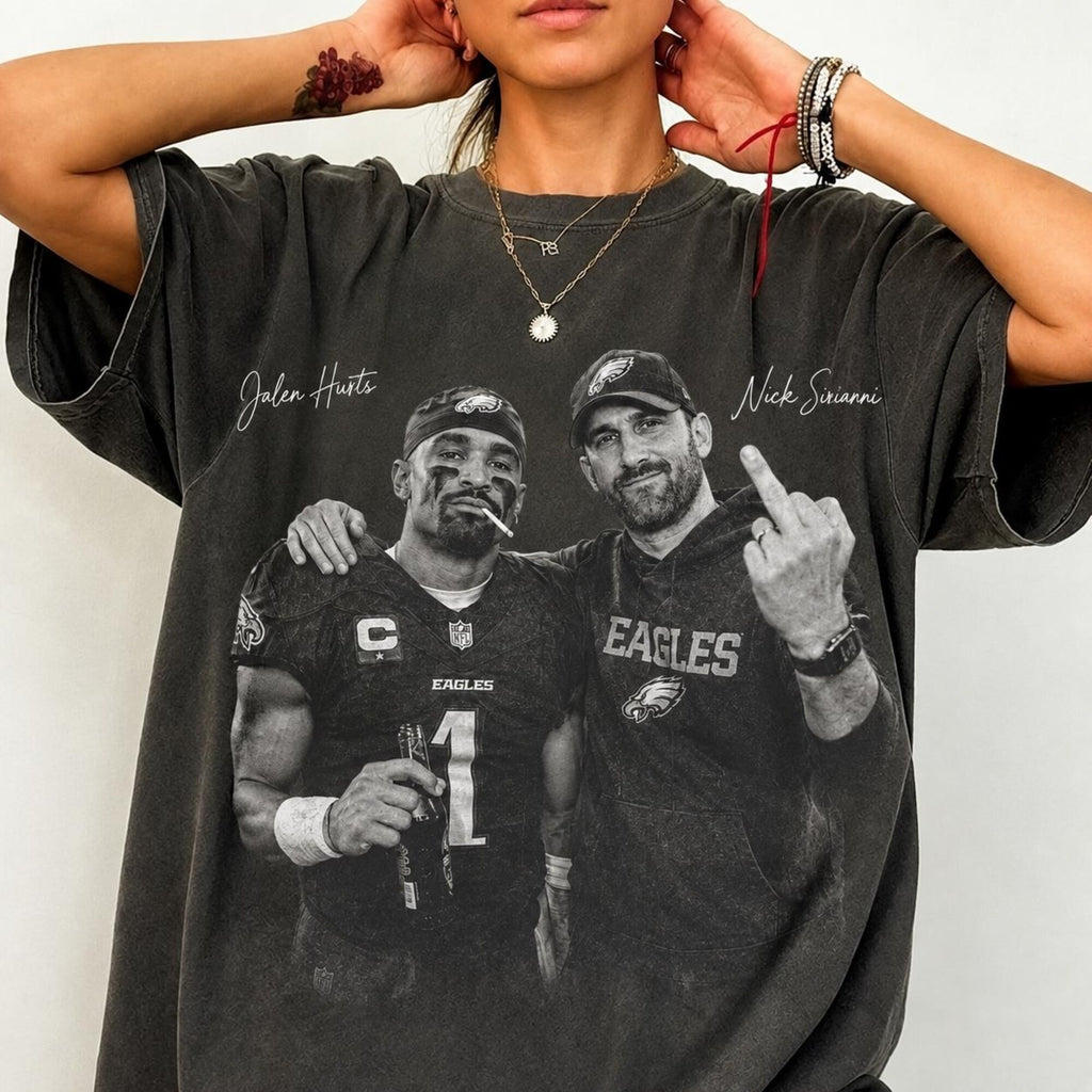 Jalen Hurts Vintage Shirt Nick Sirianni Philadelphia Football Shirt Jalen Hurts 1 Fan Vintage Shirt Funny Football Fan Gift