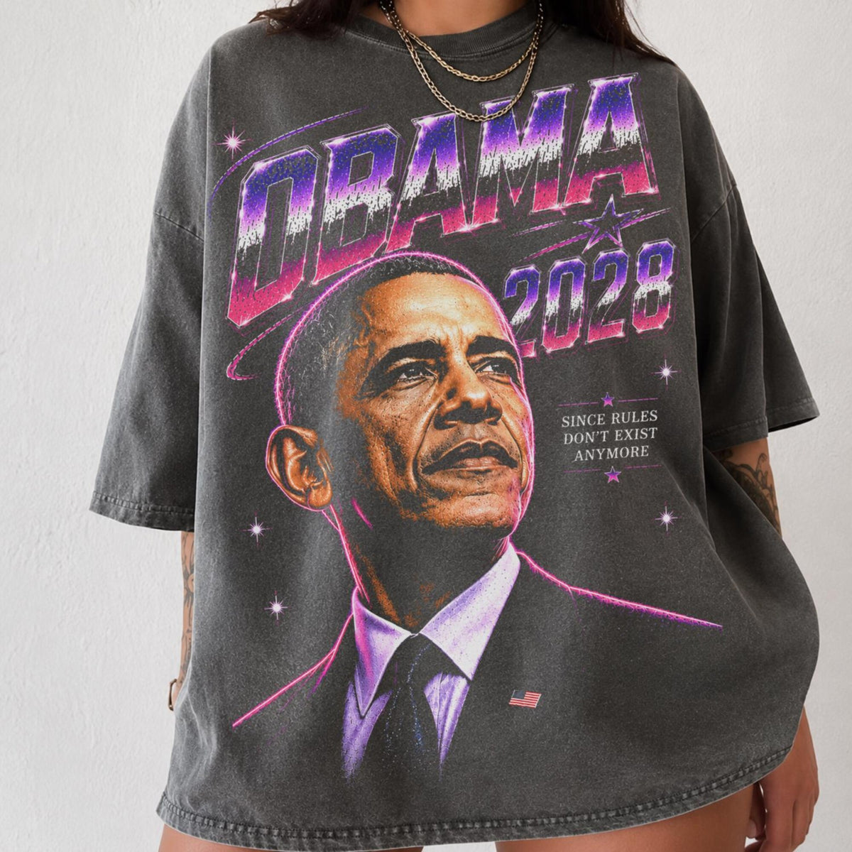 Obama 2028 Shirt Since Rules Dont Exist Anymore Anti Trump Tee Funny Liberal Tee   Barack Obama Political Satire Democrat Gift