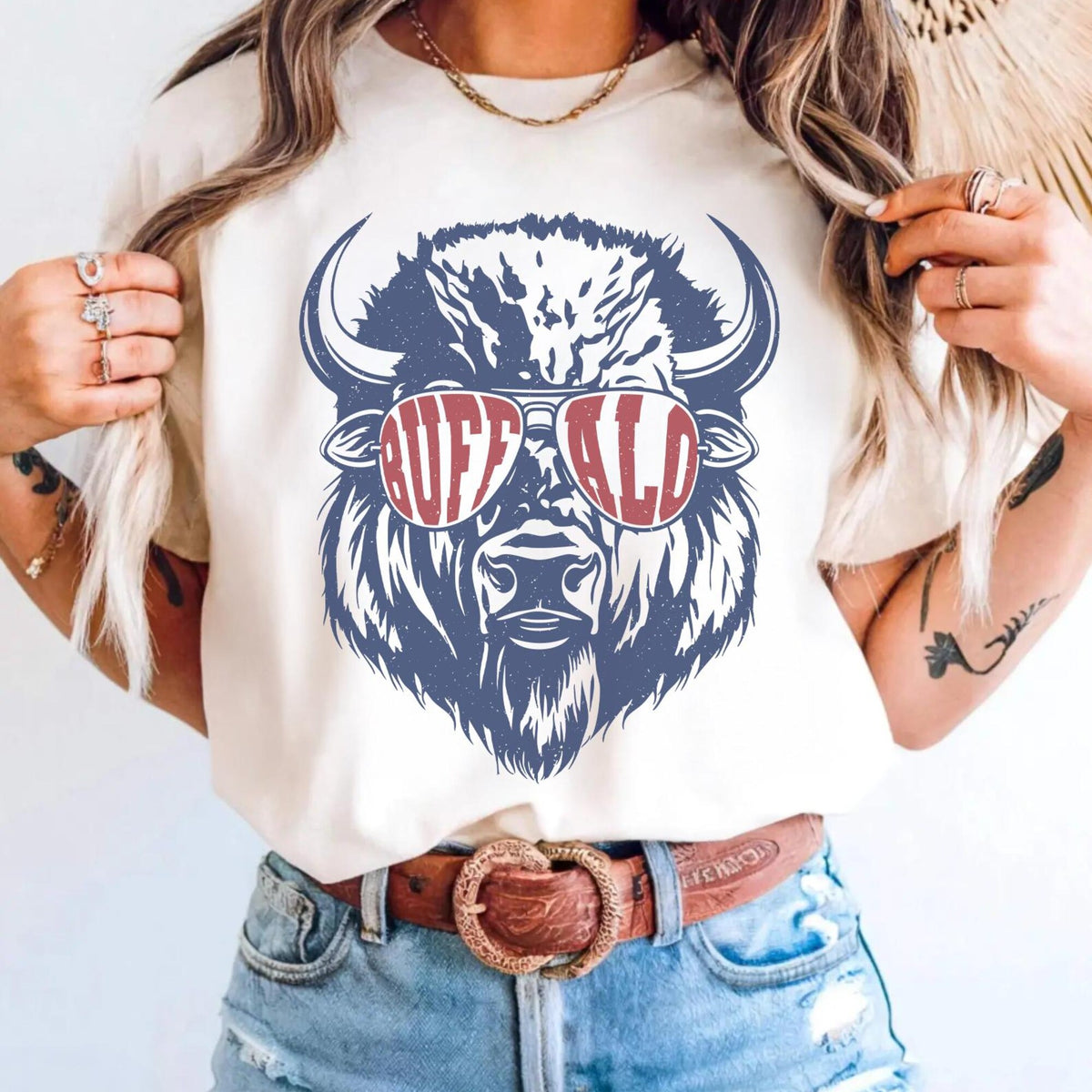 Retro Buffalo Football Shirt Womens Buffalo Fan Gift Comfort Colors Buffalo Trendy Buffalo Shirt Girl Sports Shirt Buffalo Mascot Shirt