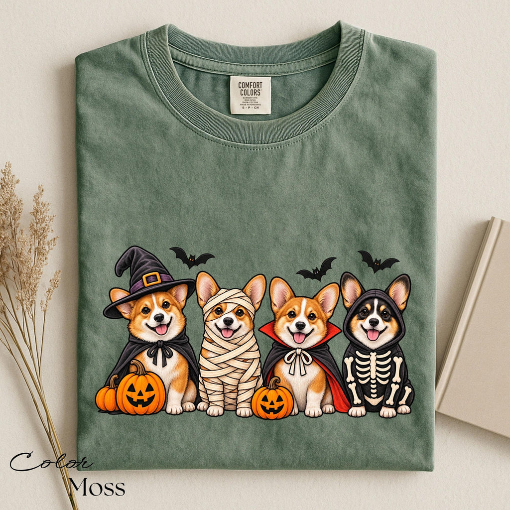 Corgi Halloween Shirt Cute Corgis in Costumes Tee Halloween Dog Shirt Corgi Mom Gift