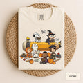 Comfort Colors Peanuts Halloween Book Lover Shirt Women, Snoopy Fall Teacher Charlie Brown Reader Cozy Autumn Fan Graphic Tee, Gift for Her Aesthetic