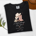Comfort Colors Dolly Parton Memorial I Will Always Love You Shirt Women, Western Cowgirl Pink Cowboy Boots Country Music Graphic Tee, Fan Gift for Her Aesthetic