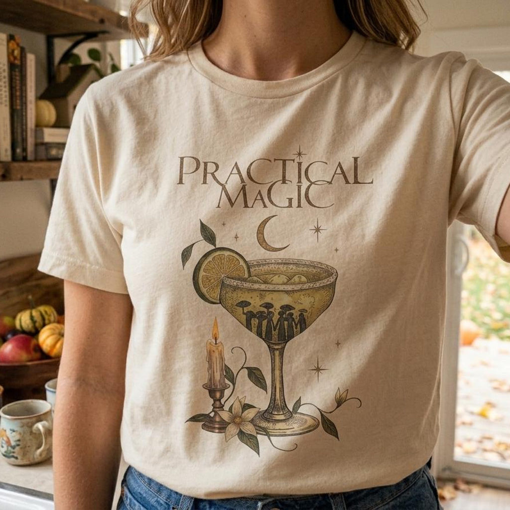 Comfort Colors Practical Magic Midnight Margaritas Shirt Women, Witchy Halloween Movie Graphic Tee, Spooky Season Gift for Her Aesthetic