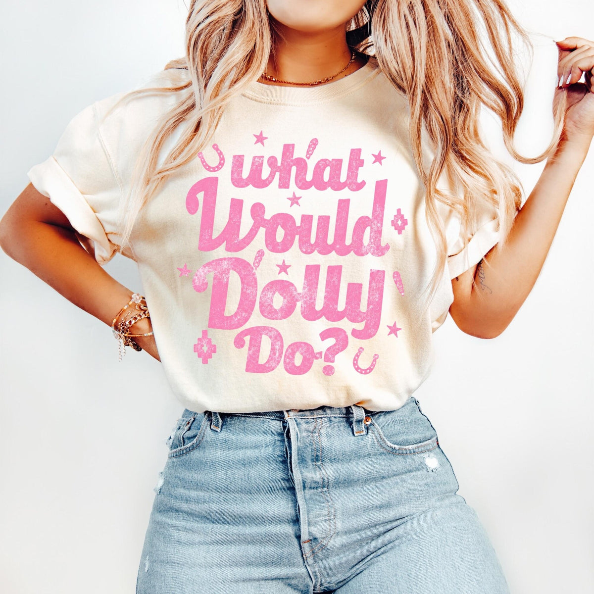 Comfort Colors What Would Dolly Do Graphic TShirt Dolly Parton Shirt Western Graphic Shirt Cowgirl Dolly Tee