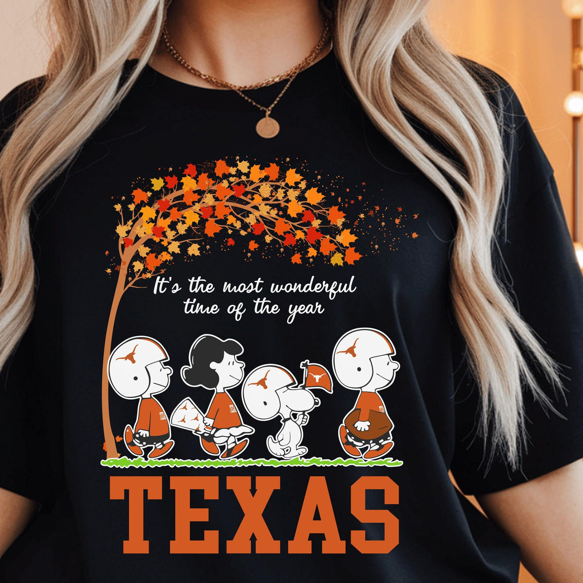 Comfort Colors Texas Longhorn Football Shirt Women, Fall Game Day Burnt Orange Autumn College Football Cartoon Graphic Tee, Fan Gift for Her Aesthetic