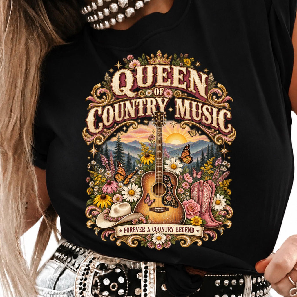 Comfort Colors Dolly Parton Country Legend Shirt Women, Queen of Country Music Smoky Mountain Guitar Tennessee Western Graphic Tee, Fan Gift for Her Aesthetic