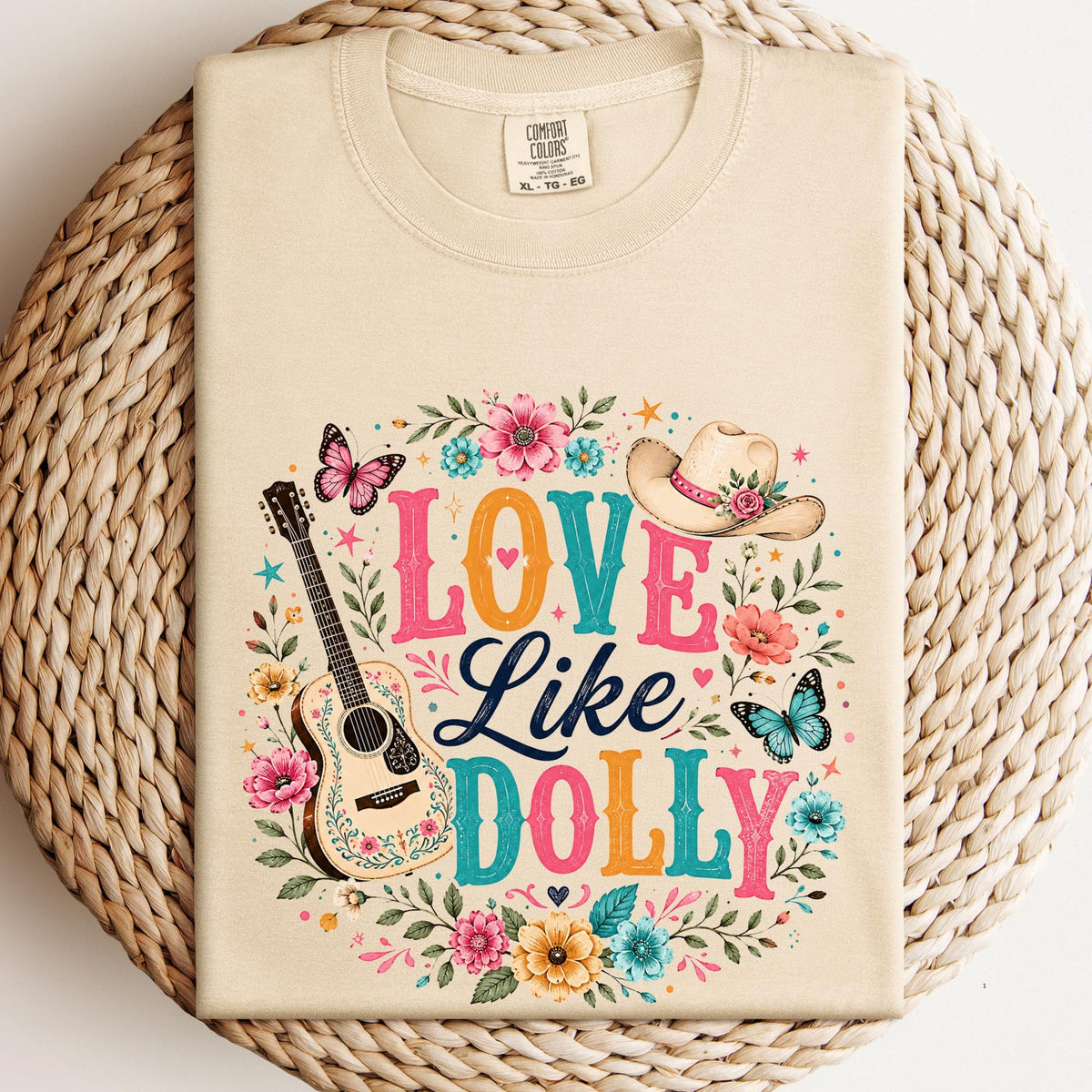 Dolly Parton Shirt Love Like Dolly Floral Country Music TShirt Retro Nashville Western Tee for Country Music Lovers