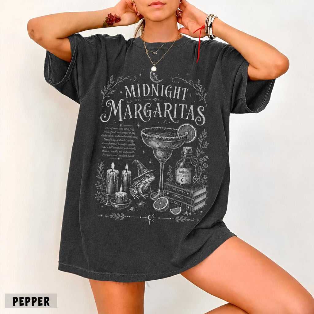 Comfort Colors Practical Magic 2 Shirt Women, Midnight Margaritas Owens Sisters Witchy Halloween Graphic Tee, Spooky Season Gift for Her Aesthetic