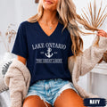Lake Ontario Shirt Est 1615 Womens Vneck Formerly Lake Travel Tee Great Lakes Vintage Gift