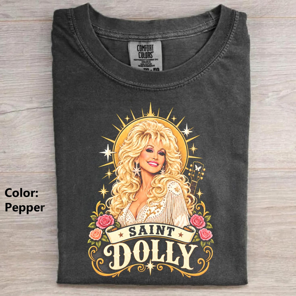 Comfort Colors Saint Dolly Parton RIP Tribute Shirt Women, Country Music Legend Graphic Tee, Fan Gift for Her Aesthetic