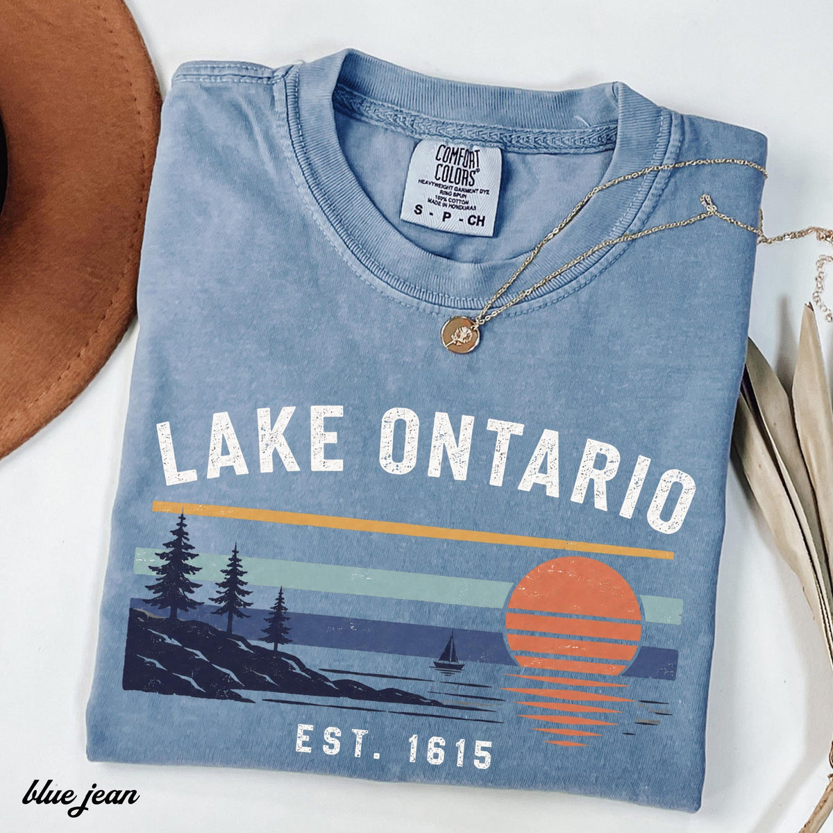 Comfort Colors Lake Ontario Shirt Great Lakes Sunset Graphic Tee   Vintage Lake Ontario Forever Unisex Tshirt