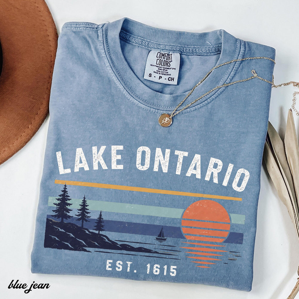 Comfort Colors Lake Ontario Tee Anti Trump Shirt Lake Ontario Great Lake Tee Great Lakes Sunset Graphic TShirt Lake Ontario Forever