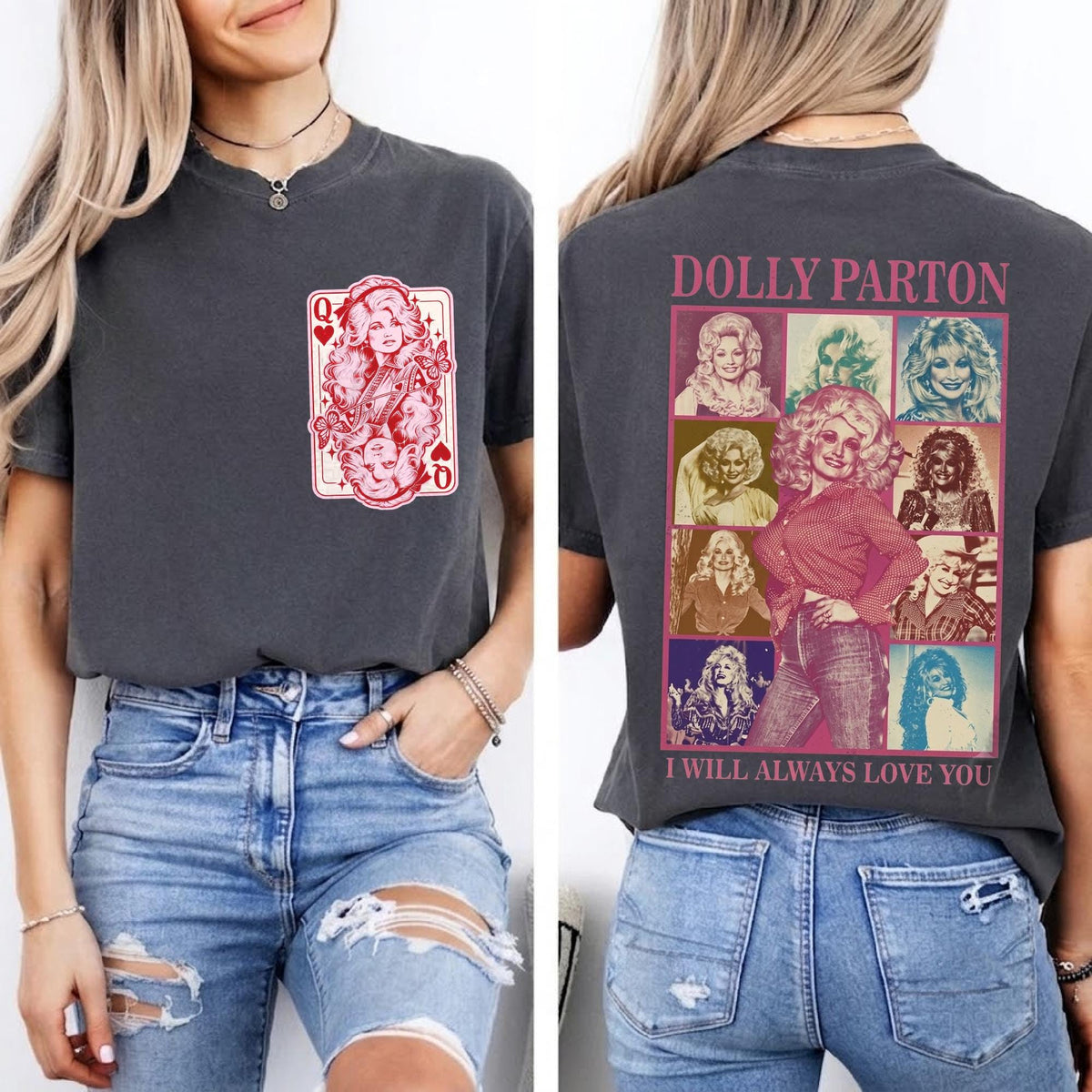 Dolly Parton Memorial Shirt Retro RIP Two Side Print Country Music Legend Tribute Tee Fan Gift