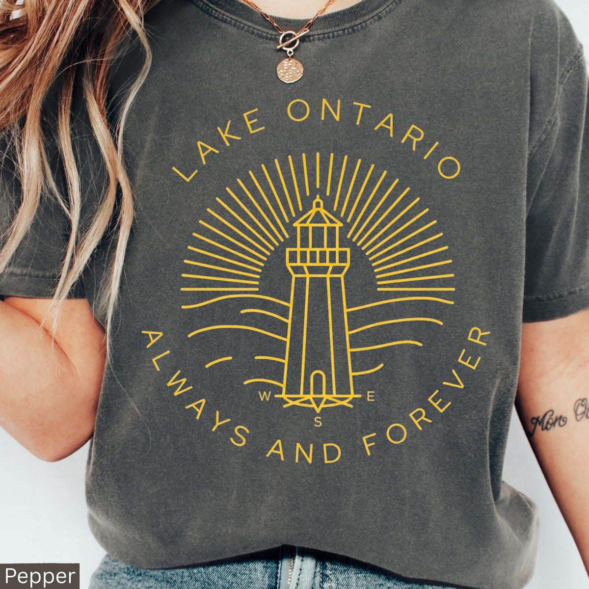 Lake Ontario Shirt Always And Forever Comfort Colors Unisex Short Sleeve Tee   Protest Great Lakes Gift
