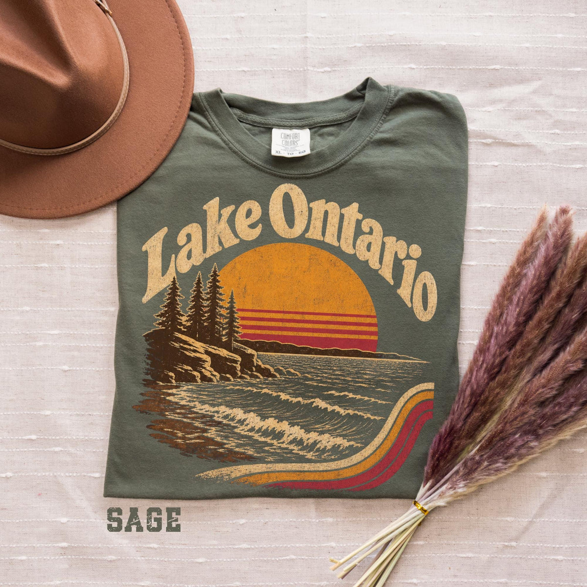 Lake Ontario Shirt Vintage Great Lakes Tee Comfort Colors Quiet Activism Subtle   Canada Travel Gift Unisex Tshirt