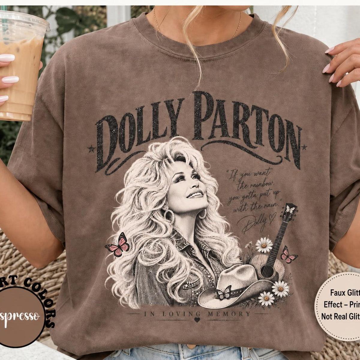 Comfort Colors Dolly Parton Portrait Shirt Women, Vintage Style Country Music Graphic Tee, Fan Gift for Her Aesthetic