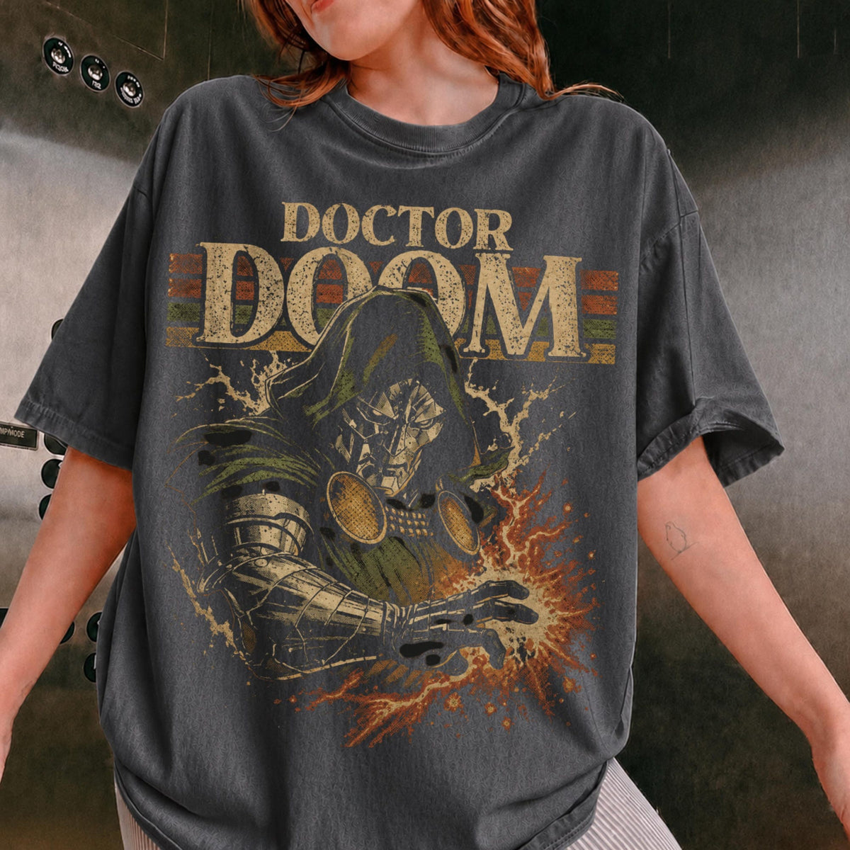 Comfort Colors Vintage Doctor Doom Victor Von Doom Shirt Women, Retro Marvel Avengers Doomsday Villain Washed Graphic Tee, Fan Gift for Her Aesthetic