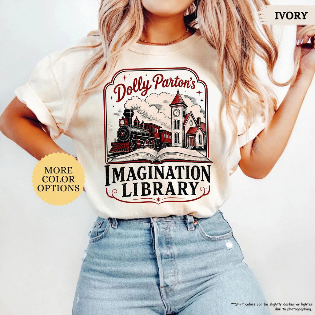 Comfort Colors Dolly Parton Imagination Library Shirt Women, Quote Country Music RIP Graphic Tee, Fan Gift for Her Aesthetic