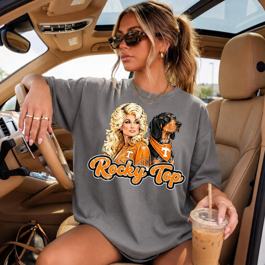 Comfort Colors Rocky Top Dolly Parton Tennessee Smokey Shirt Women, Country Music Graphic Tee, Fan Gift for Her Aesthetic