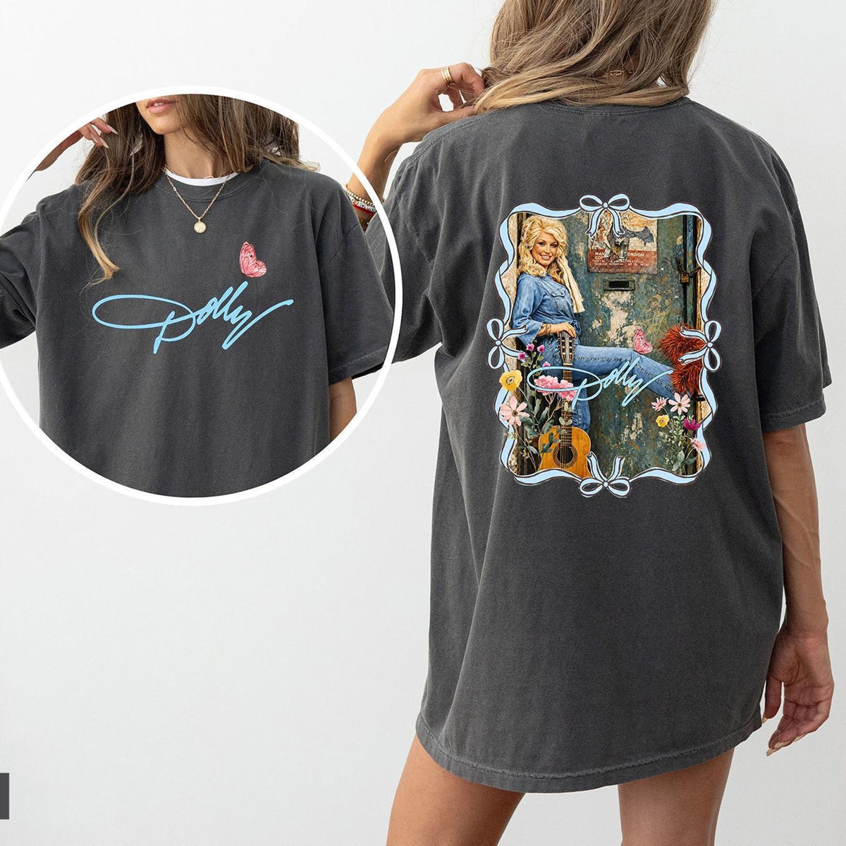 Dolly Parton Nashville Shirt Concert Comfort Colors Retro Country Music Butterfly Nashville  Vintage Western Shirt