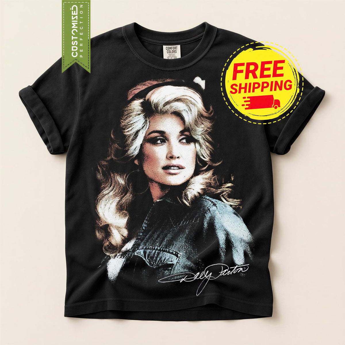 Comfort Colors Dolly Parton Signature Vintage Graphic Shirt Retro Country Music TShirt Dollywood Tee Dolly Toddler Shirt Kids Youth Tee