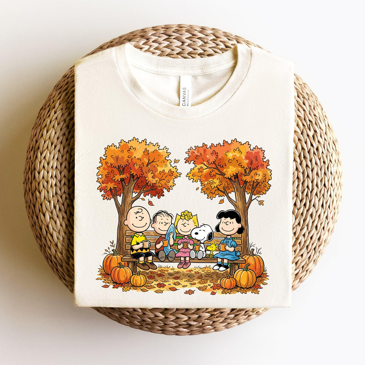 Comfort Colors Peanuts Gang Autumn Shirt Women, Snoopy Friends Charlie Brown Fall Pumpkin Patch Graphic Tee, Gift for Her Aesthetic