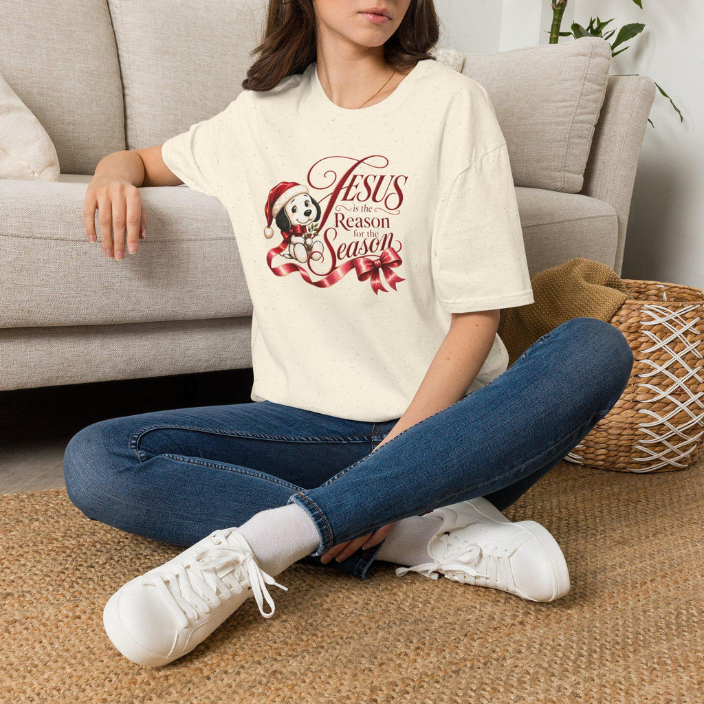 Comfort Colors Snoopy Christmas Shirt Women, Jesus Is the Reason for the Season Charlie Brown Holiday Cartoon Dog Graphic Tee, Gift for Her Aesthetic