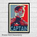Captain America Illustration - Marvel Avengers Civil War Film Movie Superhero Comicbook - Poster | Canvas Wall Art Print