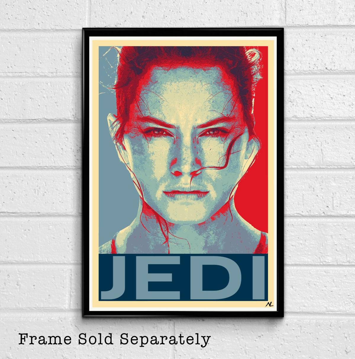 Rey From Star Wars Illustration - Sci-Fi Movie Film - Poster | Canvas Wall Art Print