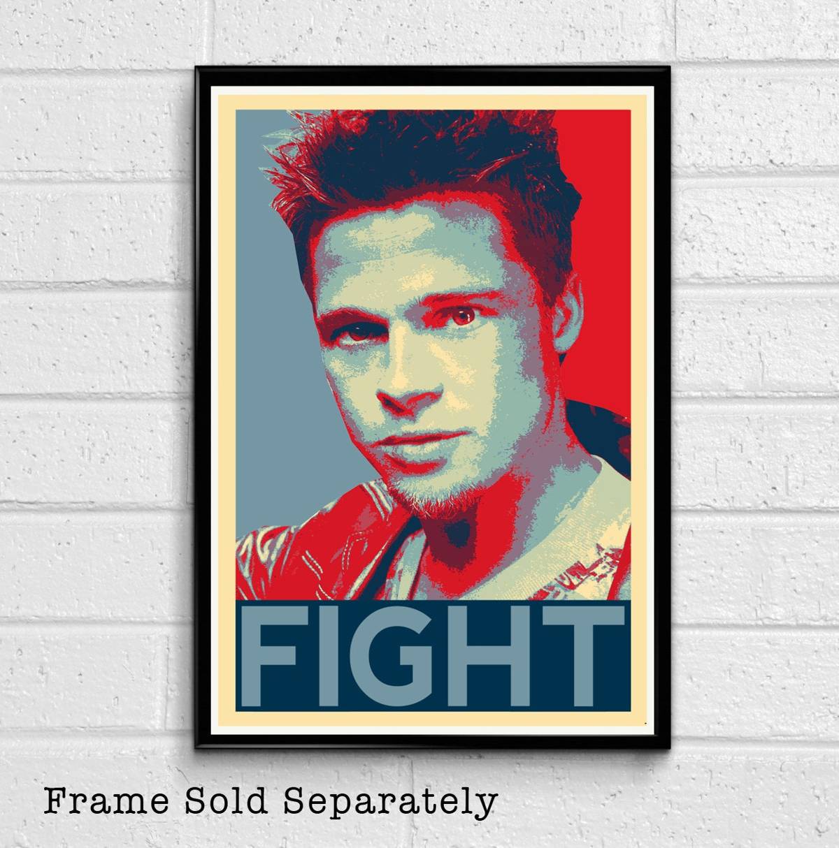 Tyler Durden From Fight Club Illustration - Movie Film - Poster | Canvas Wall Art Print