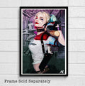 Harley Quinn From Suicide Squad Illustration #1 - Comic Book Film Superhero Movie - Poster | Canvas Wall Art Print