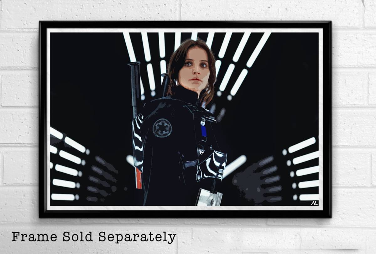 Star Wars Jyn Erso Illustration #1 - Rogue One Film Movie - Poster | Canvas Wall Art Print