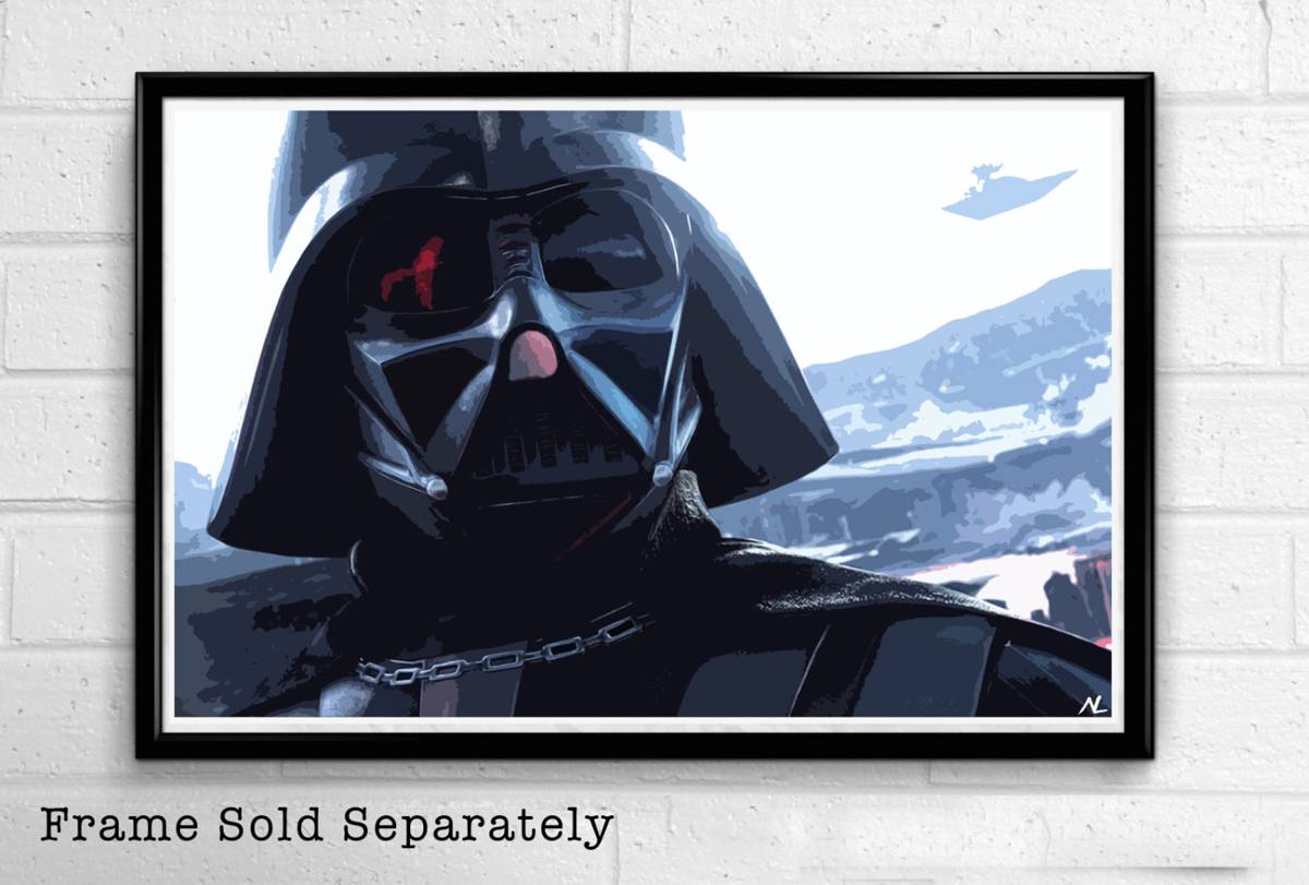 Darth Vader Star Wars Illustration #6 - Sith Lord Film Movie Geeky Nerdy - Poster | Canvas Wall Art Print