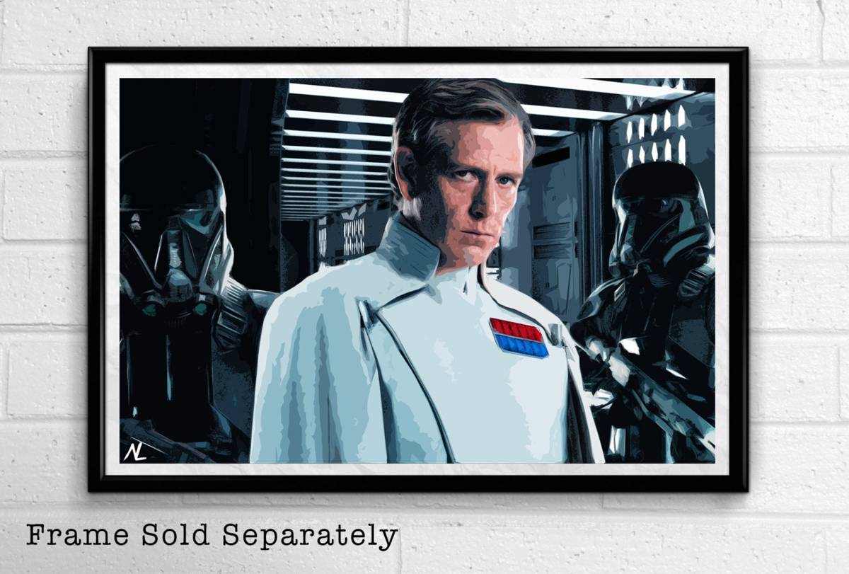 Orson Krennic Rogue One Star Wars Illustration - Film Movie - Poster | Canvas Wall Art Print