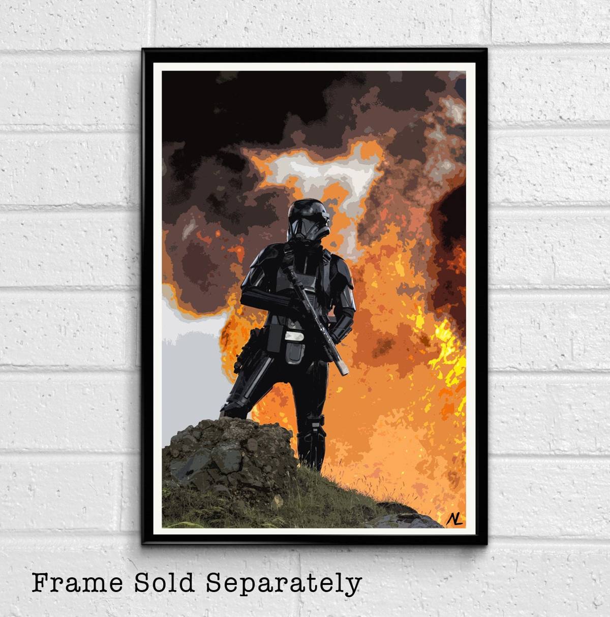 Star Wars Death Trooper Illustration #5 - Rogue One Movie Film - Poster | Canvas Wall Art Print
