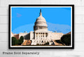 Washington Dc Capitol Building Illustration #2 - Capitol Hill Landscape American United States - Poster | Canvas Wall Art Print