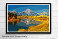 Grand Teton National Park Illustration - Wyoming Mountain Landscape American - Poster | Canvas Wall Art Print