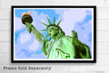 Statue Of Liberty Illustration #2 - New York City Landscape Nyc Landmark - Poster | Canvas Wall Art Print