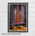 Radio City Music Hall Illustration - New York City Nyc Landmark American United States Landmark - Poster | Canvas Wall Art Print