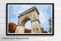 New York City Washington Square Arch Illustration -Nyc Monument American United States Landmark - Poster | Canvas Wall Art Print